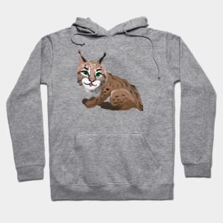 Cute Bobcat Drawing Hoodie